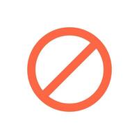 No sign on white background vector