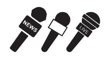 Media Podcast microphone line art. web and mobile icons. illustration 10 vector