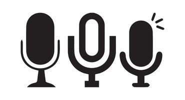 Microphone icon set. illustration eps 10 vector
