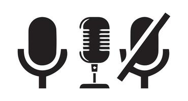 microphone collection.variant microphone icon. Karaoke mic vector