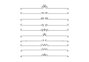 Minimalist Vintage Victorian line divider or text separator collection vector