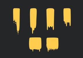 Melting cheese drip vertical and square banner label collection vector