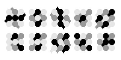 Bio cell, logo medical circuit diagonal sign. Alphabet curves as modern arrow. Innovative science integrated symbol. Connected dots merge as molecule circle. Round puzzle shape, moving round vector