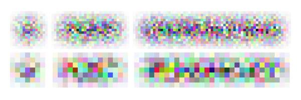 Censor pixel. Blur censure mosaic effect, People face image overlay. Square bar to hide secret word, naked body, screen nudity. Beige skin color, unknown private content. tv bg template vector