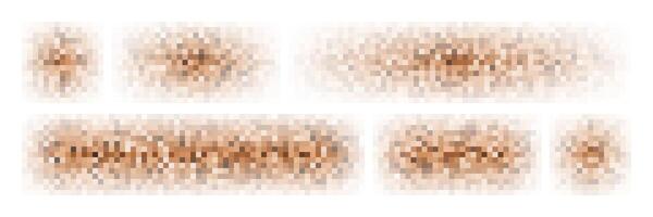 Censor pixel blur censure mosaic. People face hidden effect. Round image naked content. blurry photo anonymize bar. TV screen nudity color pattern. Unknown private sign, nude body skin bg vector