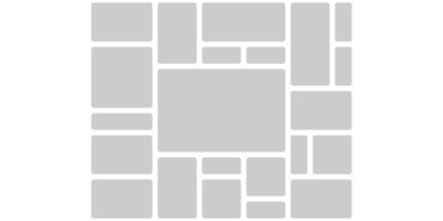 Mosaic montage grid, template. Visual brick wireframe of geometric blocks layout. Composite chaos shapes for photomontage modern collection. Statistic software bento website design slide technology. vector