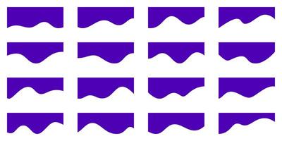 Wave shape certificate header. Luxury curved border design, cover cover. Abstract divider for banner footer, side bar decoration. Website separator for flyer, ribbon pattern bottom page frame vector