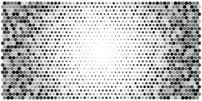 Polka dot pattern, background Gradient screen matrix. Seamless ai noise monochrome frame. Circle fade, color transform technology. Abstract gray point connect shape. Disappear digital raster vector