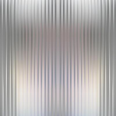Ice glass texture, Holograph metal reed flute laser background. Ripple pattern effect. Silver striations frosty iridescent reflect mirror. Square abstract line gradient. Ribbed 3d prism pastel stripe