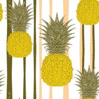 pineapple seamless pattern . vector