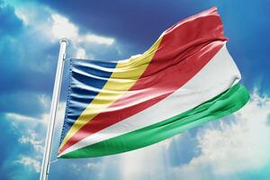 Flag of solomon islands - 3d rendering - flag of solomon islands - 3d rendering photo