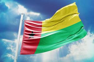 Ghana flag - 3d rendering - 3d rendering - 3d rendering - 3d rendering photo