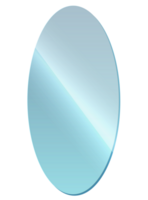 Abstract realistic reflection transparent frame circle shape shiny clear glass plate with light from sunlight. png
