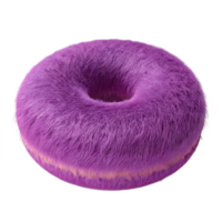 Purple Fuzzy Donut Shaped Object isolated on a transparent background png