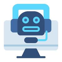 smart robot icon for illustration vector