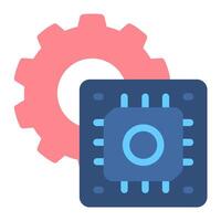 ai circuit icon for illustration vector