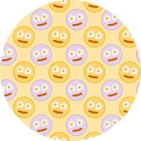 Hand drawn Grilled sausage and Fried Eggs Seamless Pattern on Circle Backdrop Morning Motivation Fond. Isolated illustration Food Poster or Breakfast Theme Cards or banner, leaflets, label, tag vector
