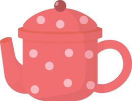 Red Polka Dot Teapot vector