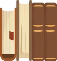 Stacked Books on Shelf vector