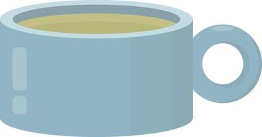 Green Tea in a Blue Cup vector