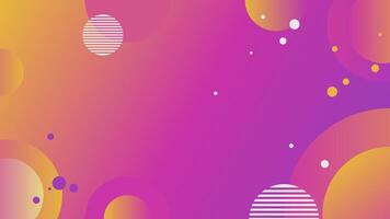 Creative abstract background with gradient circles element. Yellow, orange, purple, and pink gradient background.. Modern geometric background vector
