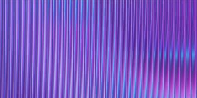 Ribbed purple glass background with iridescent gradient and blue metal effect. Abstract fractal pattern with neon light waves wall design. Translucent prismatic surface with fluted diamond texture. vector