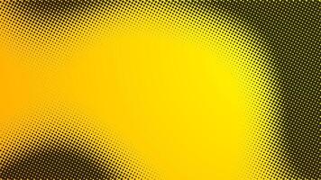 Yellow and black halftone abstract pattern with paint splash. Brush spray scratch in comic banner effect with graphic strokes. Friday design with rough wall dots and grunge frame elements. vector