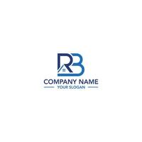 R and B modern design with roofing logo vector