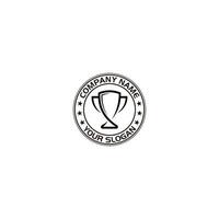 emblem of trophy, simple emblem of trophy logo vector