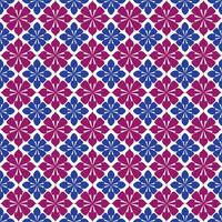 Cute Hand-Drawn Floral and Geometric Pattern for Textile and Gift Wrapping, Elegant Seamless Botanical Pattern with Retro Ornament Style for Packaging vector