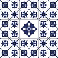 Geometric Floral Tiling with Bright Petals and Symmetrical Layout for Surface Pattern Design, Bold and Modern Seamless Floral Design with Traditional Ethnic Motifs for Packaging and Crafts vector
