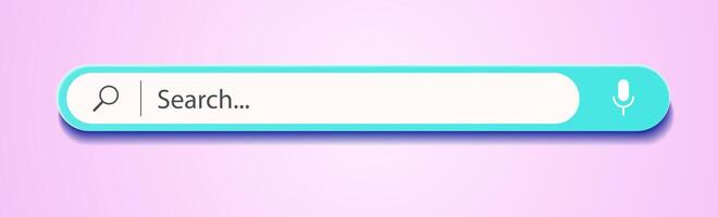 3d search bar Internet browser engine on pink background for design project vector