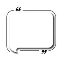 Quote speech bubble banner empty style vector