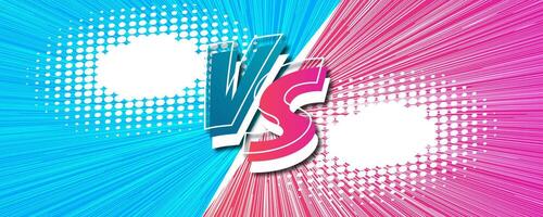Versus fight comics style background with lightning vector