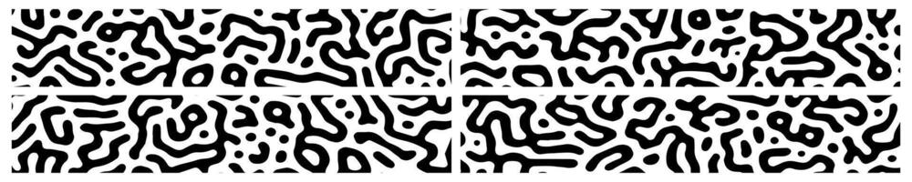 Turing background set black white color vector