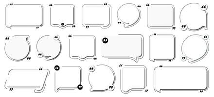 Quote banner with copy space speech bubble vector