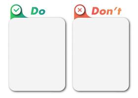 Do and dont frame template modern style vector