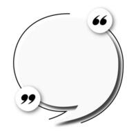 Quote speech bubble banner with copy space white color vector