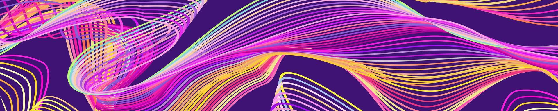 Abstract background neon line style