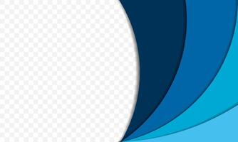 abstract background with a paper cut style. gradient of blue tones with wavy shapes and a drop shadow effect for banners, posters, presentations, websites, and advertising. vector