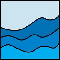 blue abstract waves design illustration vector