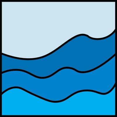 blue abstract waves design illustration