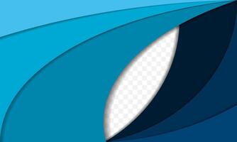 blue wave paper cut shape eye abstract background for website headers, banners, posters, and presentation templates. vector