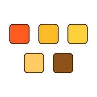 autumn color palette squares isolated on white background vector