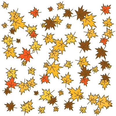 fallen autumn maple leaves background illustration