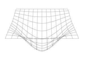 Geometry wireframe shape and grid black color for design project vector