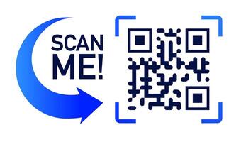 QR code scan me icon trendy style vector