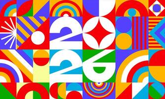 Colorful geometric pattern design vector