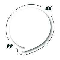 Quote speech bubble banner with copy space vector
