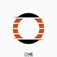 initial O font cut cutting stripes pattern style brand to speed fast monogram vector